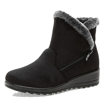 Bottes d'hiver de grande taille Bottes d'hiver Bottes de neige à bout rond