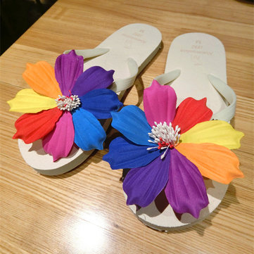 Fleur Peep Toe occasionnels plage flip-flops