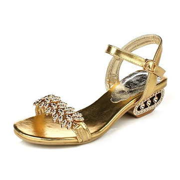 Les femmes été la plate-forme de bracelet chic et sandales de plage en métal sandales chaussures respirantes