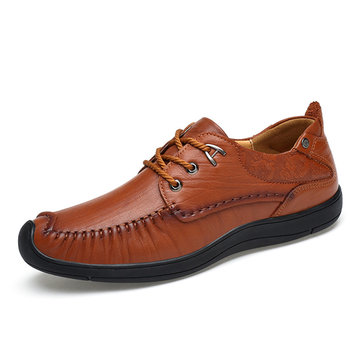 Hommes& Geniune& Cuir& Anti& Collision& Toe Oxfords