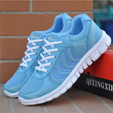 Nouvelles femmes chaussures de sport appartements athlétiques occasionnels confortable courir dentelle extérieur des chaussures