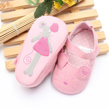 Bébé mignon souris doux souple berce chaussures tout-petit premières chaussures de marche