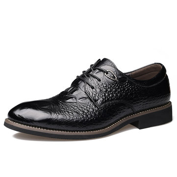 Hommes Chaussures d'affaires Décontractées à Lacet en Cuir