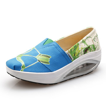 Glissade de toile décontractée sur chaussures de bas de bascule chaussures de santé de bout rond