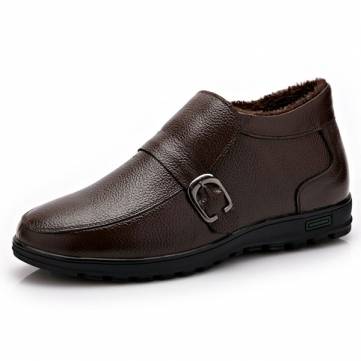 Nouvelle casual hommes d'hiver garder caoutchouc d'affaires antidérapant coton en peluche chaud bottes chaussures confortables