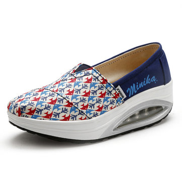 Women& Canvas& Casual& Sport& Outdoor& Rocker Sole Shoes