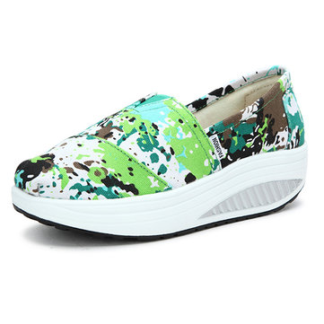 Nouvelles femmes automne sportives à faible top sneakers chaussures de toile de plate-forme de chaussures de swing& 