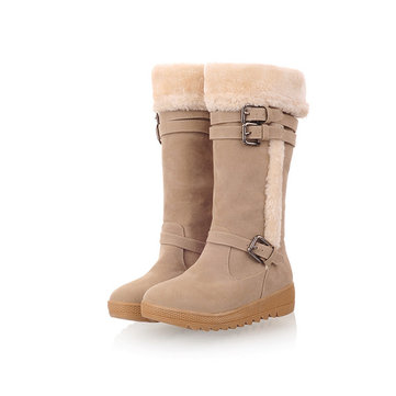 Taille&nbsp;des&nbsp;états-Unis&nbsp;5-12&nbsp;Doublure&nbsp;en fourrure féminine pour femmes Conservez les bottes de neige à mi-mollet chaudes
