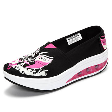 Le sport en plein air toile douce chaussures de sport chaussures femmes rocker casual semelle chaussures respirantes