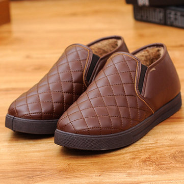 Chaussures en coton pour hommes doublure en fourrure