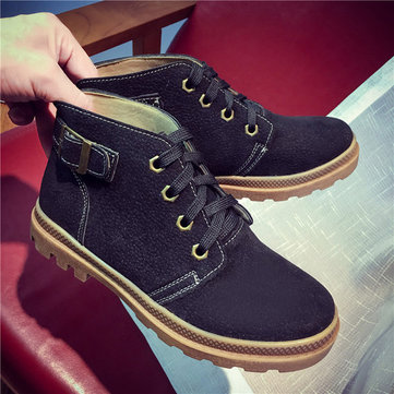 Lacer bottes courtes bout rond cheville boucle