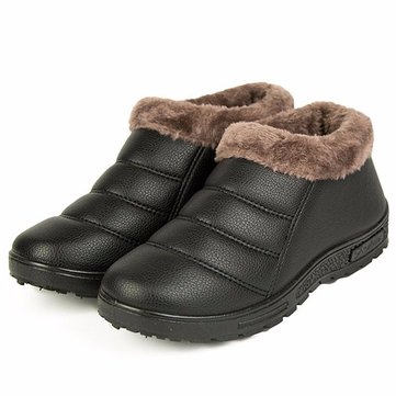 Bottes de neige femmes hiver fourrure doublure coton garder chaude casual appartements