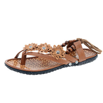 Nouvelle appartements femmes d'été mode plage Casual Flip flops fleur appartements sandales