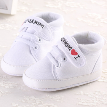 Tout-petit bébé occasionnel crèche prewalker i love mama chaussures de papa