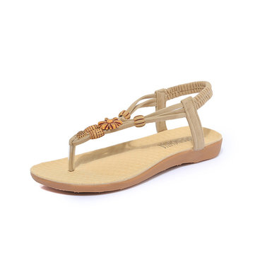 Femmes Summer Bohemian Beach Flat Sandales