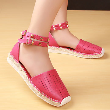 Taille us 5-12 femmes creusent rivet respirante stappy boucle tricoter à plat Roman des sandales