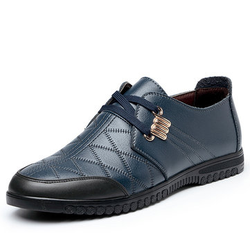 Les hommes chaussures de sport en cuir bas en plein air lacets mode top flats richelieus