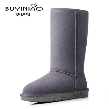 Femmes bottes d'hiver de neige mi mollet garder bottes chaudes bottes d'hiver à fond plat