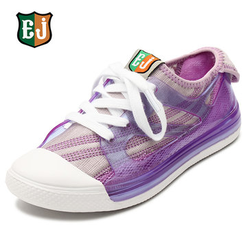 Les femmes ej deux voies portant transparente dentelle jusqu'à la boucle du crochet occasionnel plat Yoga chaussures de sport de danse ballet