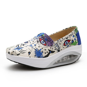 Femmes Soft Rocker Sole Chaussures Sport Outdoor Casual Flats