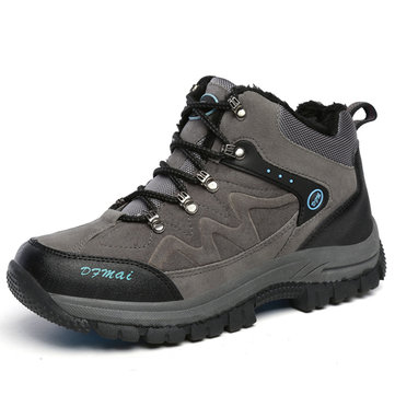 Grande unisexe taille d'hiver garder chauds occasionnels peluche chaussures sport course bottes de plein air