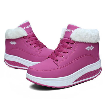 Doublure?en?Fourrure?Chaude?Chaussures?Rocker à Semelle Unique Chaussures Casual pour Femmes