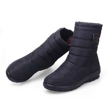 Nous taille 5-11 femmes d'hiver en bas tissu imperméable à neige bottes garder chauds appartements