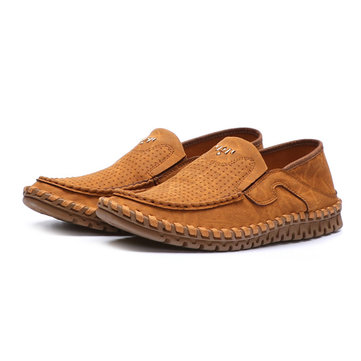 Occasionnels couture tricot rondes chaussures à bout faits à la main des appartements mous de conduite semelle plate