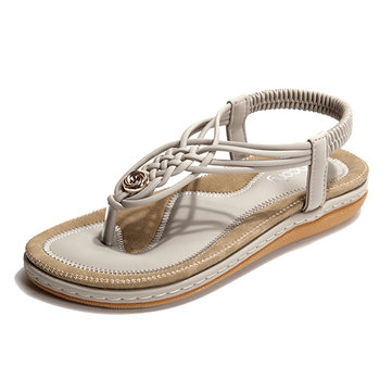 SOCOFY&nbsp;Sandales&nbsp;de&nbsp;plage&nbsp;en&nbsp;plein air Casual Kintted Casual