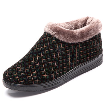 Doublure en fourrure artificielle chaude bottes de neige florale ronde pour les femmes