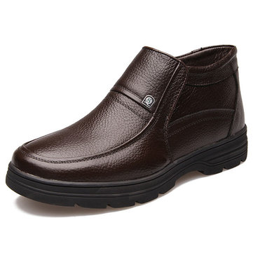 Des hommes nouveaux hiver garder au chaud coton peluche de haute top occasionnels confortables lacets bottes chaussures