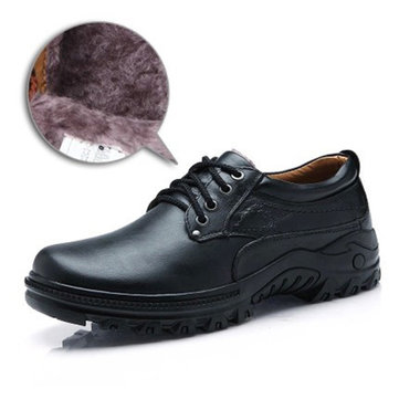 Nouvel hiver hommes d'automne occasionnels confortables caoutchouc extérieur leatherboots d'affaires chaussures