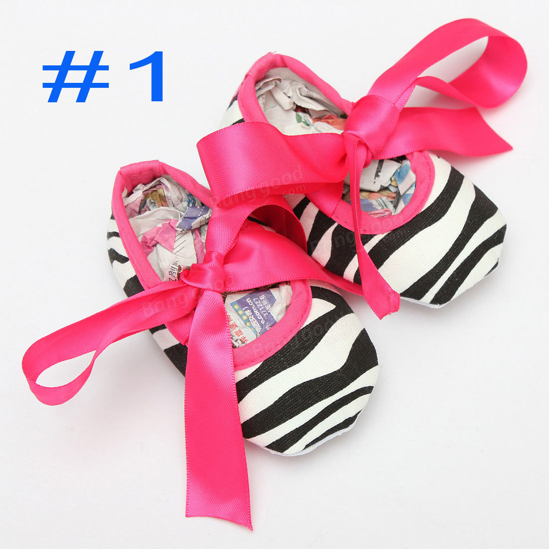 Bébés filles coton chaussures crèche semelle souple damassé imprimé arc 0-18m& 