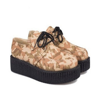 épaisse plate-forme talons style rétro chaussures de sport& 