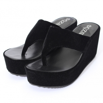 Plate-forme haute talons compensés chaussures bascule string flop la pantoufle