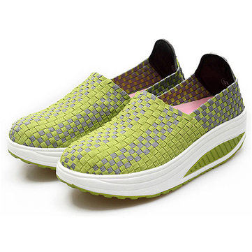 Tricot extensible respirant décontractés pour femmes secoua chausse des espadrilles