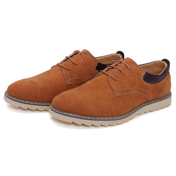Grande taille hommes nouveaux automne lacent daim casual chaussures de sport plats
