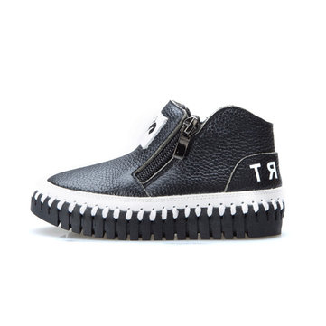 Enfants unisexe hiver en cuir véritable confortable chaussures de sport