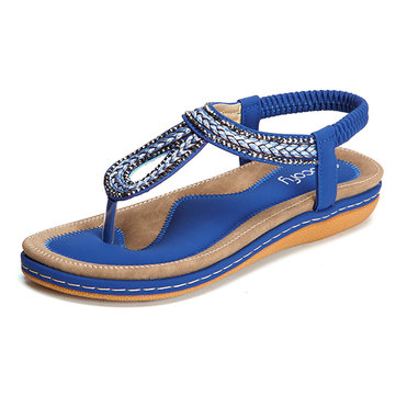 SOCOFY?Taille?des?états-Unis?5-13?Sandales Plates Extérieurs au Sol Eté pour Femmes