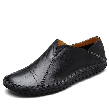 Hommes Chaussette respirante Toe à main Coutures occasionnelles Oxfords