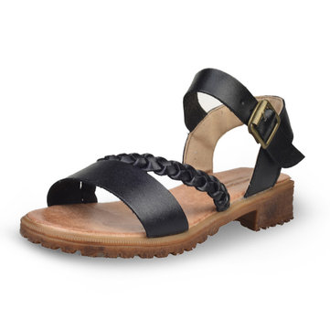 Les femmes d'été sandales mode en plein air bas causales talon chaussures plates confortables