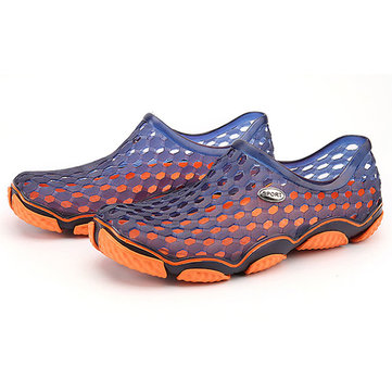 Men Beach Sandals Flat Outdoor Slip On Hollow Out Chaussures