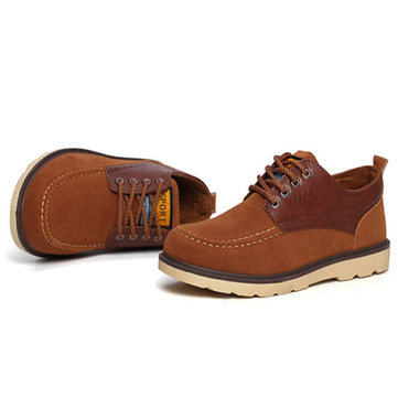 Nouveaux hommes occasionnels mode en daim respirant confortable à lacets des chaussures antidérapantes