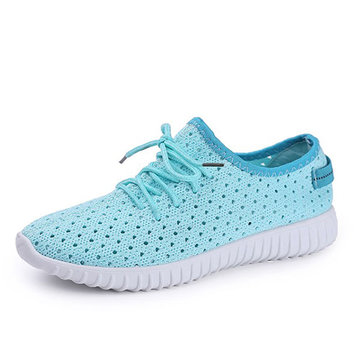 FemmesCasualen MailleChaussures en Lacet Plates Souples Respirantes