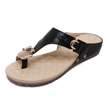 US Taille 5-11 Clip Toe Flat Heel Beach Flip Flops 