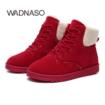 Wadnaso femmes botte de neige garder daim peluche cheville extérieure courtes bottes chaudes confortables