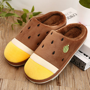 Nouveaux hommes hiver domicile chaussures flats en peluche de coton garder au chaud chaussures pantoufle confortables