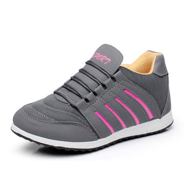 Chaussures de sport femmes décontractée en plein air running lacets up mesh flat